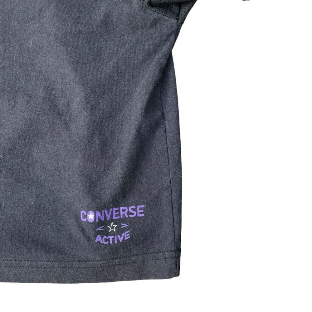 Vintage Converse Pro Star Active T-Shirt Black  Short‎ Sleeve Large - Picture 2 of 5